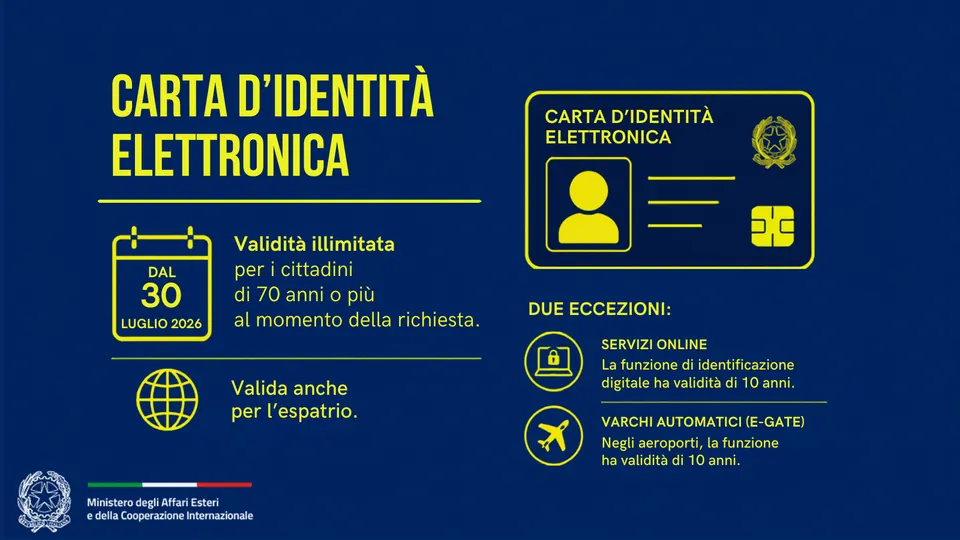 Casteggio, carta d'identità elettronica a validità illimitata per gli over 70