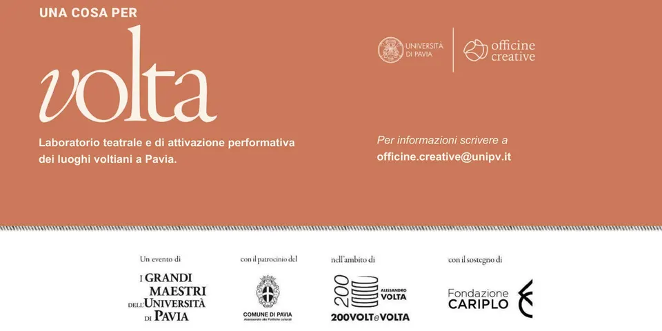 Pavia, al via il laboratorio teatrale "Una cosa per Volta" nei luoghi voltiani