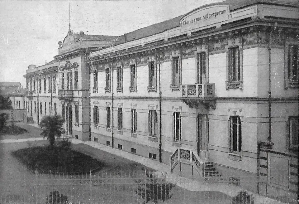 L'Ospedale Civico del Santissimo Sacramento (odierno Ospedale Civile) a Vigevano nel 1930.