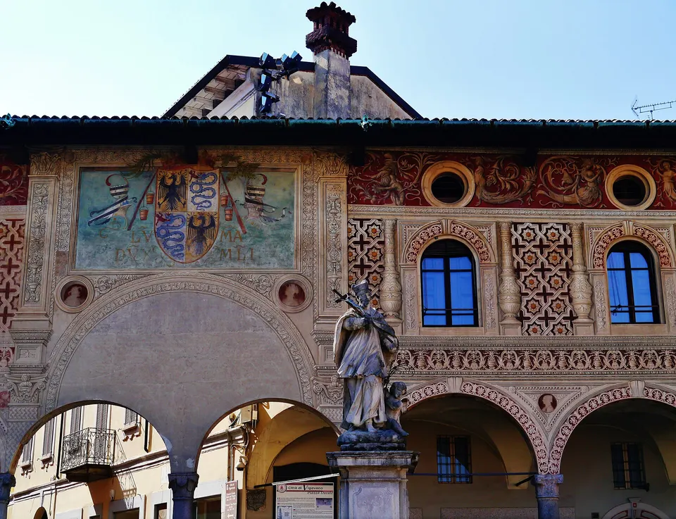 Ducal Square, Vigevano, Province of Pavia, Region of Lombardy, Italy